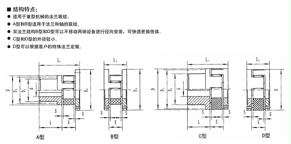 HZ-F型梅花联轴器产品规格图